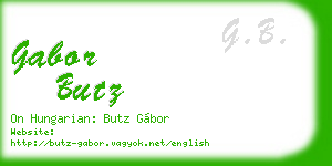 gabor butz business card